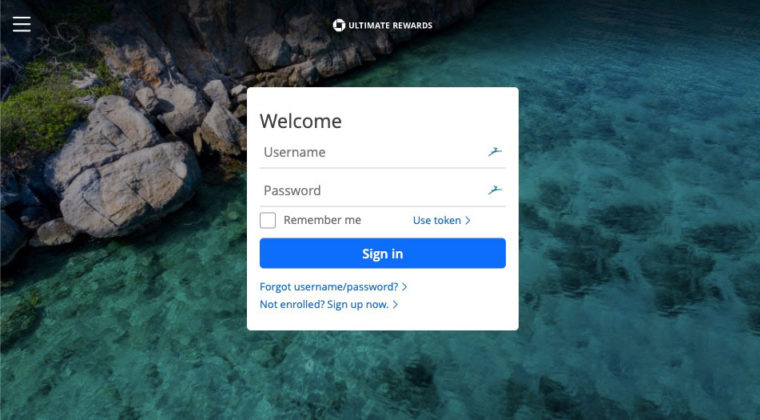 Chase Ultimate Rewards sign-in