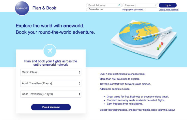 one world round the world flights